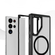 Pouzdro s rámečkem pro Samsung Galaxy S22 Ultra, pro MagSafe, transparentní / černé