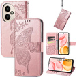 Klopové pouzdro pro Honor 400 5G, Butterfly, růžové rose gold