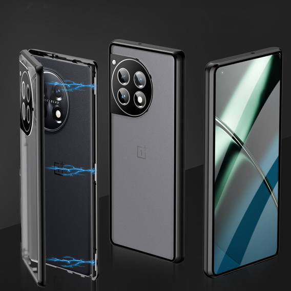 Pouzdro pro OnePlus 12 5G, Magnetic Dual Glass, černé