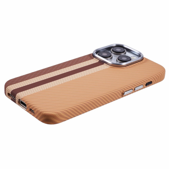 Pouzdro pro iPhone 14 Pro, Carbon Fiber MagSafe, žluté