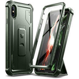 Pancéřové pouzdro pro iPhone X / XS, Dexnor Full Body, zelené