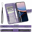 Klopové pouzdro pro Xiaomi Poco F7 Ultra, Butterfly, fialové