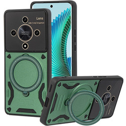 Obrněné pouzdro pro Honor Magic 6 Lite 5G, Magnetic Ring, zelené