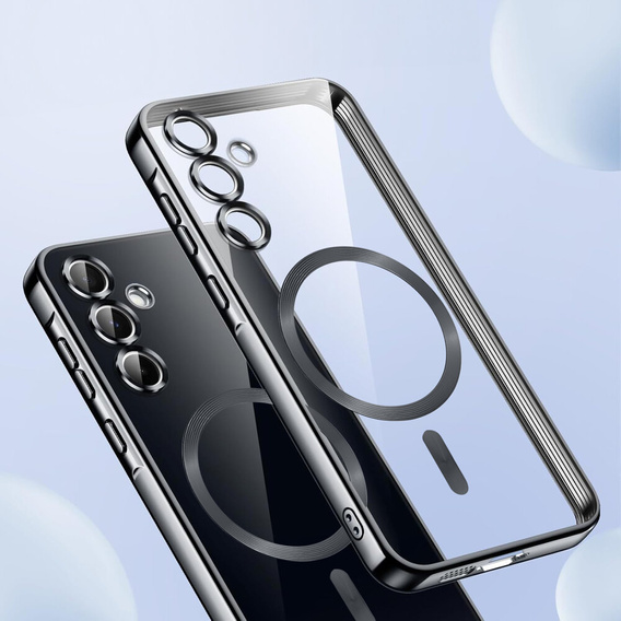 Pouzdro pro Samsung Galaxy A55 5G, Electro MagSafe, černé + sklo na displej