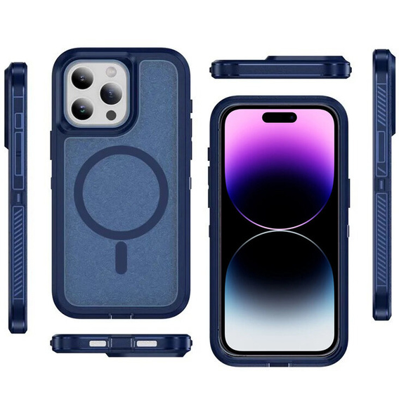 Pouzdro s rámečkem pro iPhone 14 Pro, pro MagSafe, modré