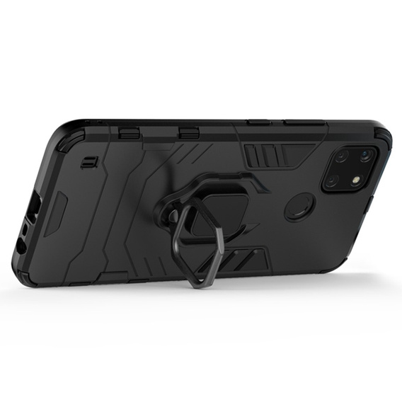 Pouzdro pro Realme C21Y, Kickstand Ring, černé