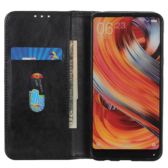 Flipové pouzdro pro Google Pixel 9A, Split Leather, černé