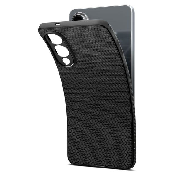 Pouzdro Spigen pro Samsung Galaxy S25 Edge, Liquid Air, černé + 9H tvrzené sklo