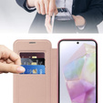 Klopové pouzdro pro Samsung Galaxy A56, RFID Wallet MagSafe CamShield, růžové