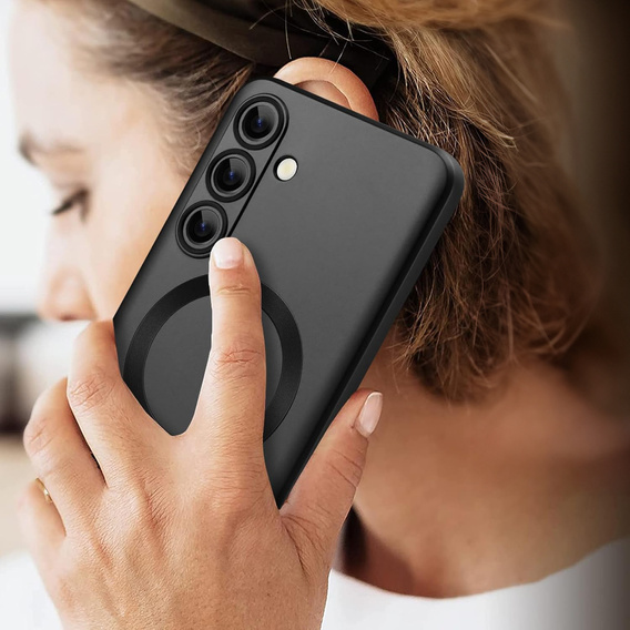 Pouzdro pro Samsung Galaxy A26, ColorMag, pro MagSafe, černé + tvrzené sklo 9H