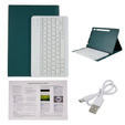 Pouzdro + klávesnice Galaxy Tab S7+ Plus / S8+ Plus /S7 FE T730 T733, Pen Slot, zelené