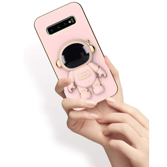 Pouzdro pro Samsung Galaxy S10, Astronaut, růžové rose gold