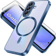 Pouzdro pro Samsung Galaxy A36, Electro MagSafe, námořnicky modré + sklo na displej
