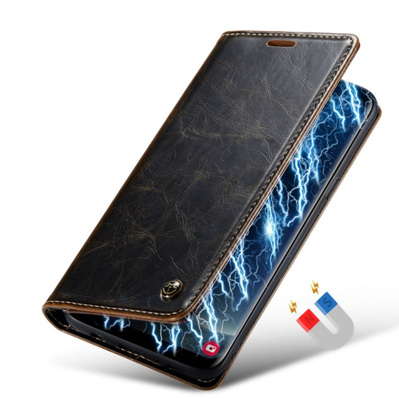 CASEME flipové pouzdro pro Samsung Galaxy S8+ Plus, Waxy Textured, káva