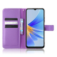 Klopové pouzdro pro Oppo A17, Wallet Smart Magnet, fialové