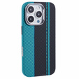 Pouzdro pro iPhone 16 Pro, Carbon Fiber MagSafe, černá / modrá