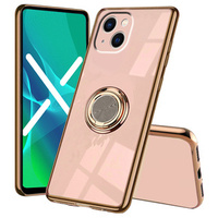 Pouzdro pro iPhone 14, Electro Ring, světle růžové