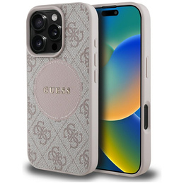 Pouzdro Guess 4G Circle s klasickým logem, pro MagSafe pro iPhone 16 Pro Max