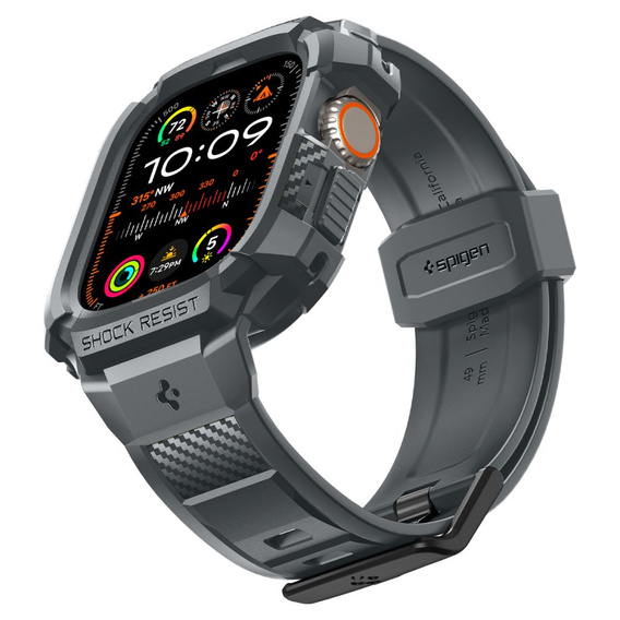 Etui Pasek SPIGEN do Apple Watch 4/5/6/7/SE 44/45mm, Rugged Armor Pro, Charcoal Grey