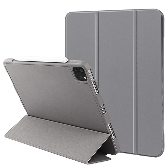Pouzdro pro iPad Pro 11 2021/2022, Smartcase s prostorem pro stylus, šedé