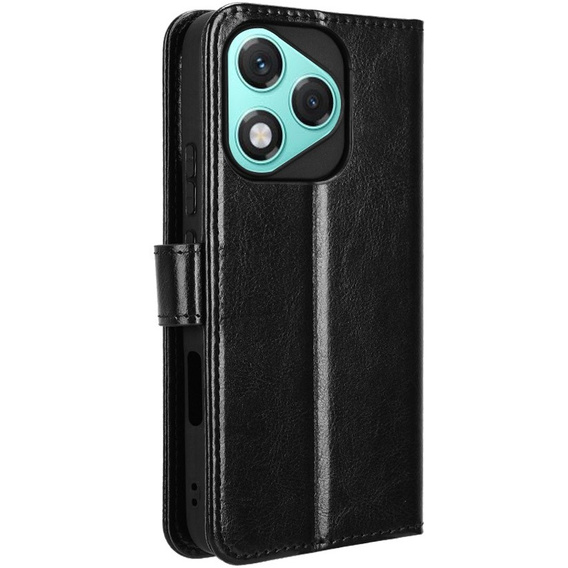 Klopové pouzdro pro Honor 400 Lite, Crazy Horse Wallet, černé