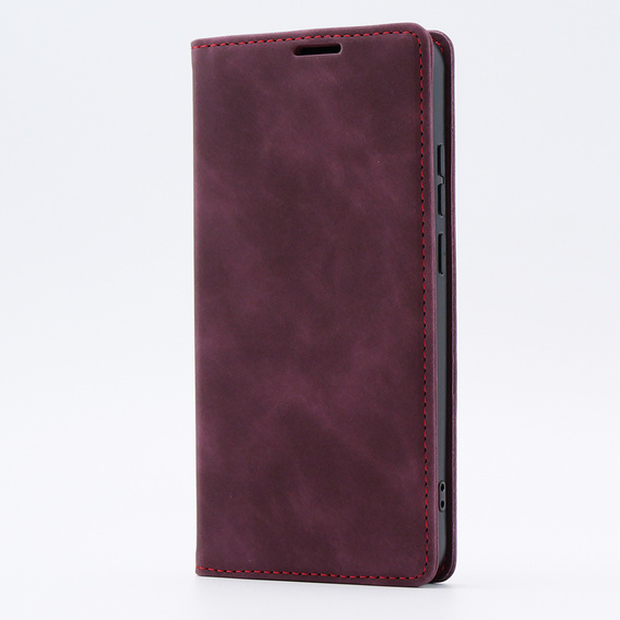 Pouzdro pro Oppo A78 4G, ERBORD Vintage peněženka s klopou, červené