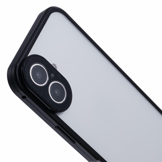 Pouzdro pro iPhone 16, Magnetic Dual Glass, černé