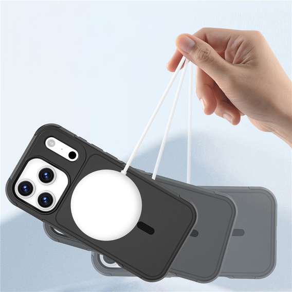 Pouzdro MagForce pro iPhone 17 Pro Max, pro MagSafe, pancéřované, černé