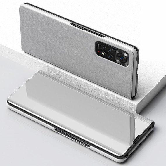 Pouzdro pro Xiaomi Redmi Note 11 / 11S, Clear View, stříbrné