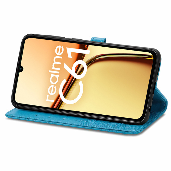 Klopové pouzdro pro Realme C61, Mandala, modré