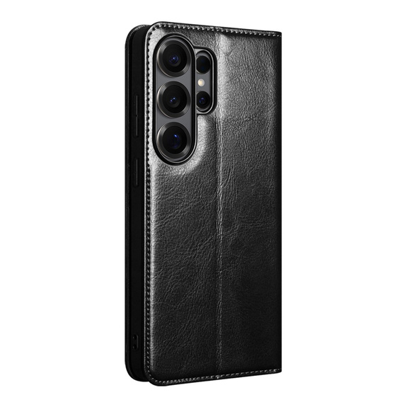 Kožené pouzdro Qialino s klopou Wallet pro Samsung Galaxy S26 Ultra, černé