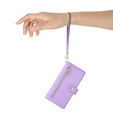 Klopové pouzdro pro Oppo Reno 13 5G, Wallet Zipper Pocket, fialové