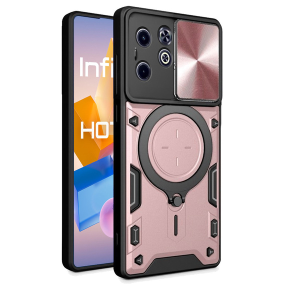 Pancéřové pouzdro pro Infinix Hot 40i, CamShield Slide, růžové rose gold