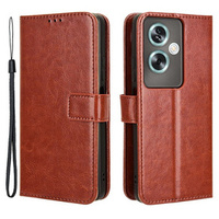 Klopové pouzdro pro Oppo A79 5G, Crazy Horse Wallet, hnědé