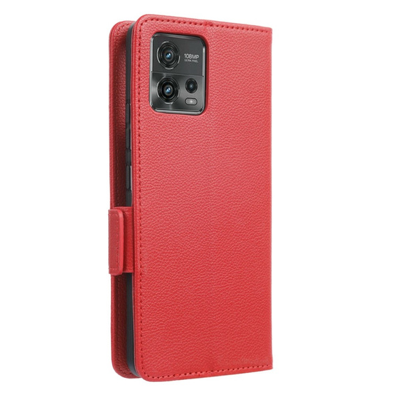 Klopové pouzdro pro Motorola Moto G72, Wallet Thin Magnet, červené