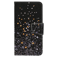 Klopové pouzdro pro Xiaomi Redmi 13C / Poco C65, Wallet, Stars, černé