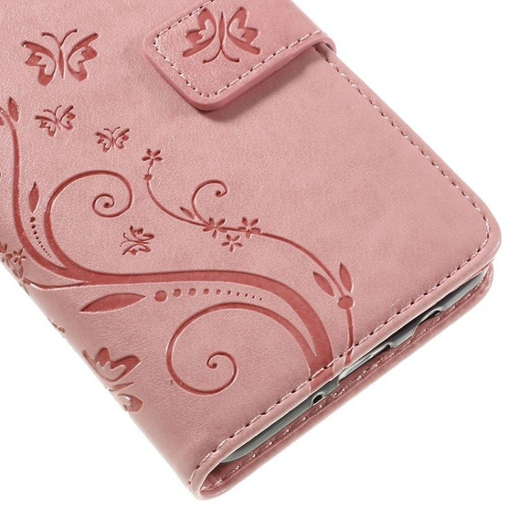 Klopové pouzdro pro Samsung Galaxy J5 2016, Butterfly, růžové