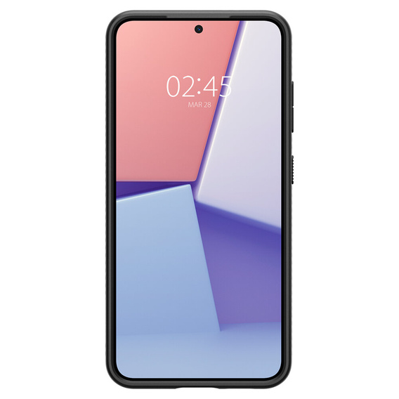 Pouzdro Spigen pro Samsung Galaxy S24, Liquid Air, černé + 9H tvrzené sklo