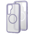Pouzdro s rámečkem pro Samsung Galaxy S23 FE, pro MagSafe, transparentní / fialové