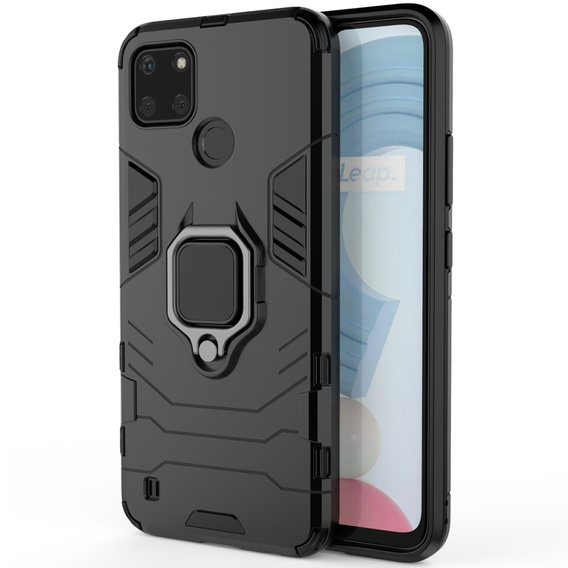 Pouzdro pro Realme C21Y, Kickstand Ring, černé