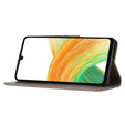 Klopové pouzdro pro Samsung Galaxy A25 5G, Butterfly, šedé + 9H sklo 