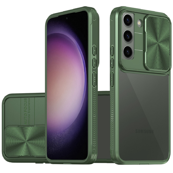 Pouzdro pro Samsung Galaxy S23 Plus, Slide Camera, zelené