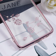 Pouzdro pro Oppo Reno8 T 4G, Glitter Flower, růžové rose gold