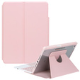 Pouzdro s klávesnicí pro iPad 11" 2025 A16 (11 gen.) / iPad 10.9" 2022 (10 gen.), Rotary 360° Leather, růžové rose gold
