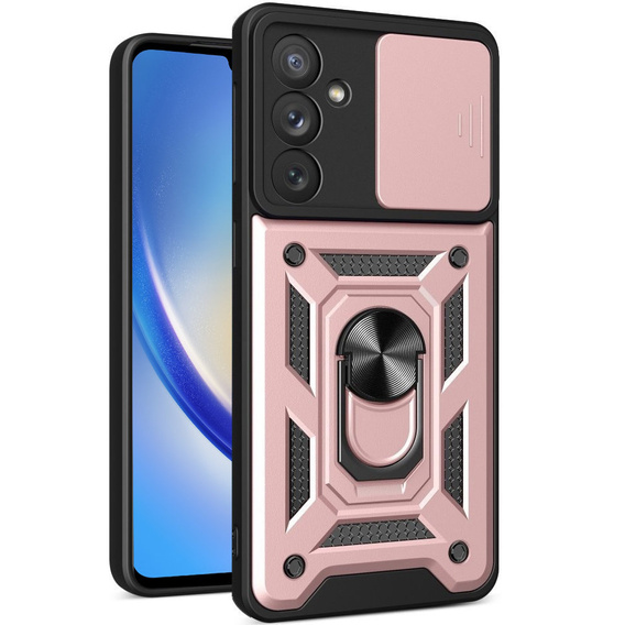 Pouzdro pro Samsung Galaxy A34 5G, CamShield Slide, růžové rose gold