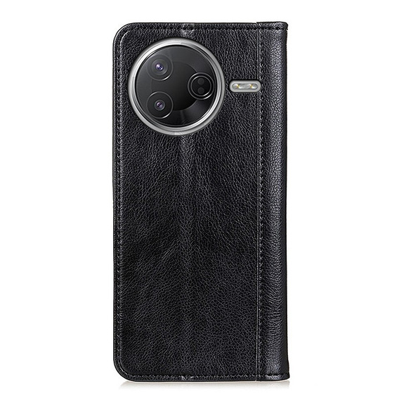 Flipové pouzdro pro Xiaomi Poco F7 Pro / F7 Ultra, Split Leather, černé