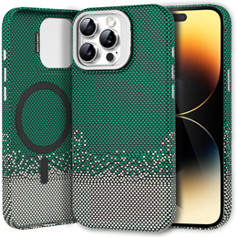 Pouzdro iPhone 14 Pro Max, Frame Kickstand, pro MagSafe, Sand Green