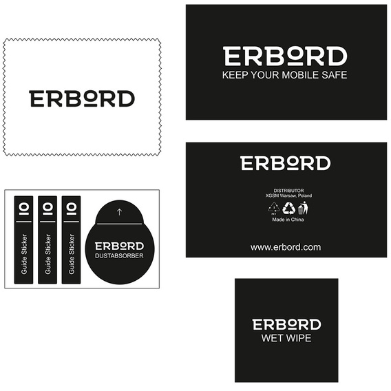 2x tvrzené sklo pro iPhone 13/13 Pro, ERBORD 9H Hard Glass na displeji
