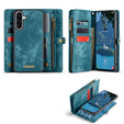 CASEME pouzdro pro Samsung Galaxy A56 5G, Retro Leather Wallet, s páskem, zelené