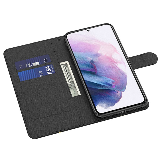 Klopové pouzdro pro Samsung Galaxy A14 4G/5G, Wallet Butterfly, zlaté